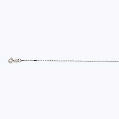 14K WHITE GOLD BOX 040 GAUGE 20" CHAIN NECKLACE (AVAILABLE IN LENGTHS 7" - 30")