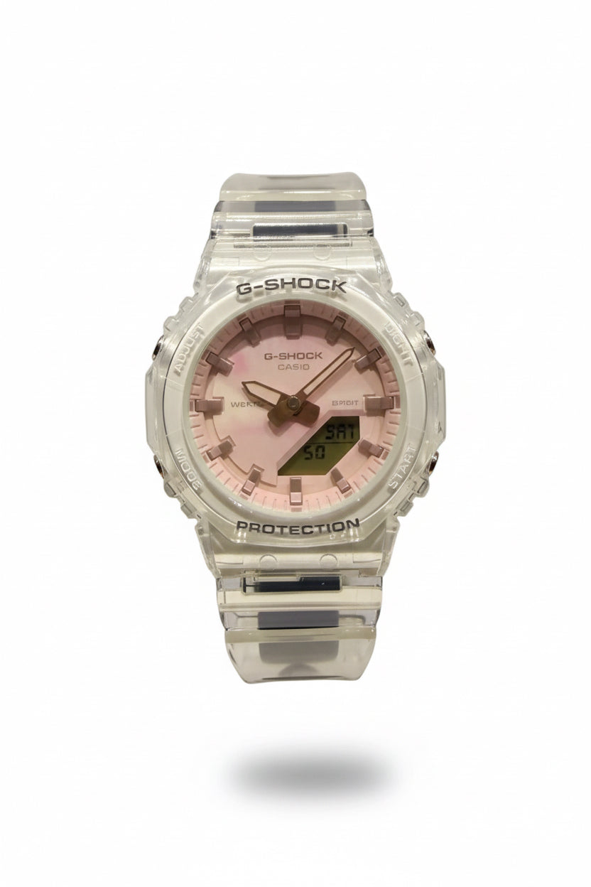 CASIO G-SHOCK ANALOG DIGITAL TRANSPARENT RESIN WATCH GMAP2100SR7A
