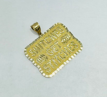 10K GOLD NAME PLATE, WEIGHT: 12.2gm