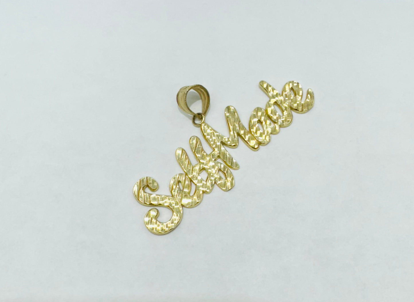 10K GOLD NAME PLATE, WEIGHT: 3.4gm