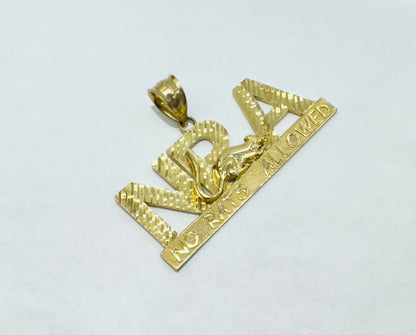 10K GOLD NAME PLATE, WEIGHT: 4.4gm