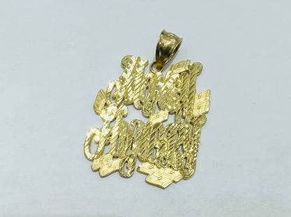 10K GOLD NAME PLATE, WEIGHT: 6.3gm