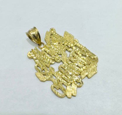 10K GOLD NAME PLATE, WEIGHT: 6.3gm