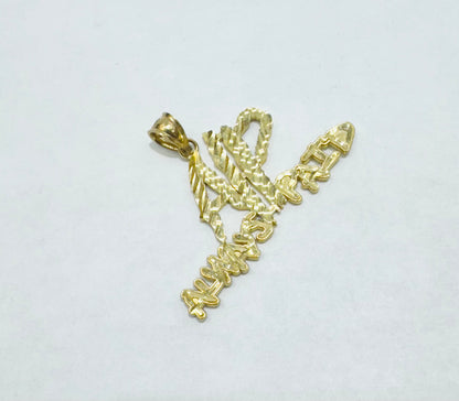10K GOLD NAME PLATE, WEIGHT: 3.7gm
