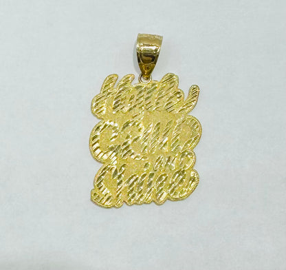 10K GOLD NAME PLATE, WEIGHT: 6.4gm