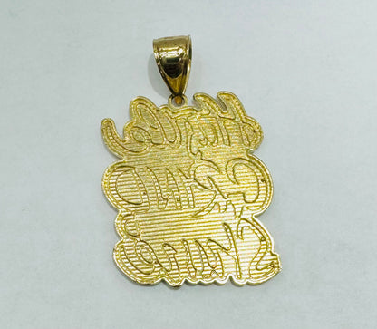 10K GOLD NAME PLATE, WEIGHT: 6.4gm