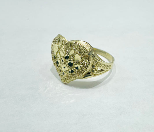 10K GOLD HEART NUGGET RING, WEIGHT: 1.8gm, SIZE: 7