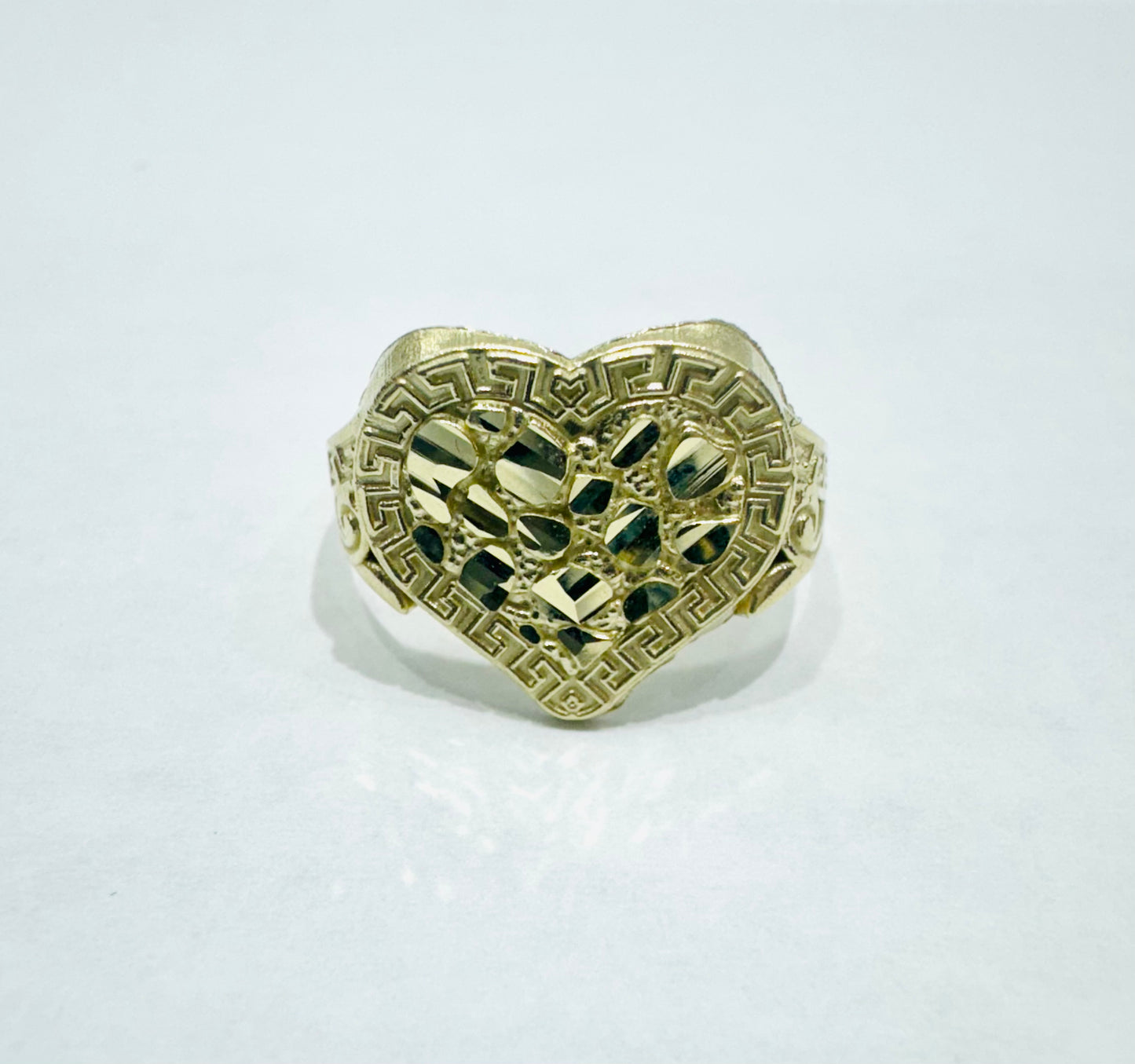 10K GOLD HEART NUGGET RING, WEIGHT: 1.8gm, SIZE: 7
