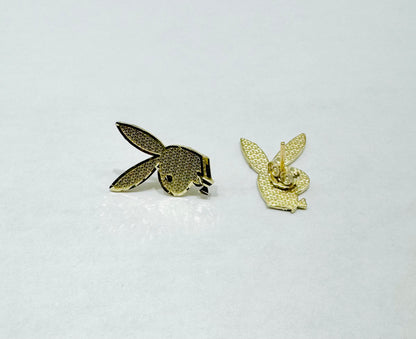 10K GOLD PLAYBOY BUNNY EARRINGS, WEIGHT: 2gm