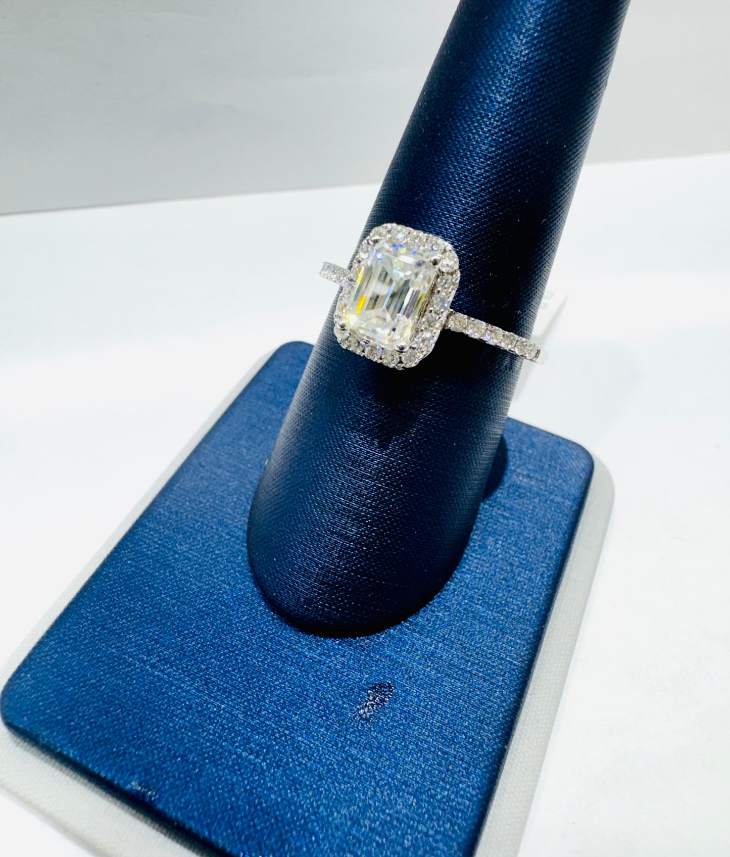 SILVER MOISSANITE RING 1.30CT, SIZE: 7