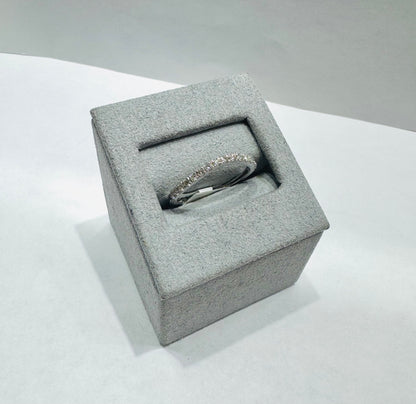 14K WHITE GOLD NATURAL DIAMOND WEDDING BAND 0.33CT, SIZE: 7