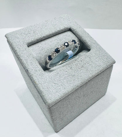 14K WHITE GOLD NATURAL DIAMOND WEDDING BAND 0.50CTW, SIZE: 6