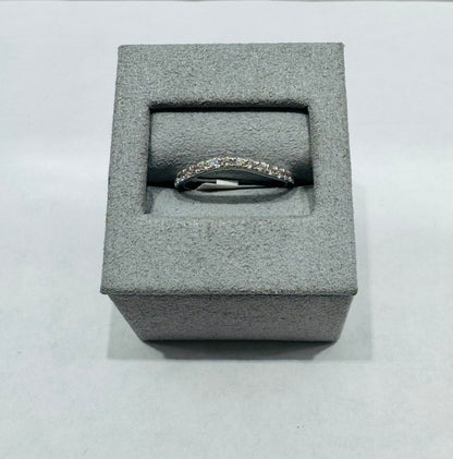 14K WHITE GOLD NATURAL DIAMOND WEDDING BAND 0.33CT, SIZE: 7