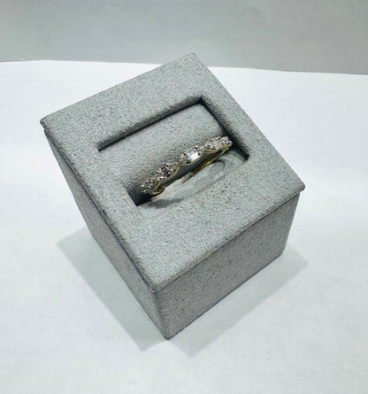 10K GOLD NATURAL DIAMOND WEDDING BAND 0.32CT, SIZE: 7