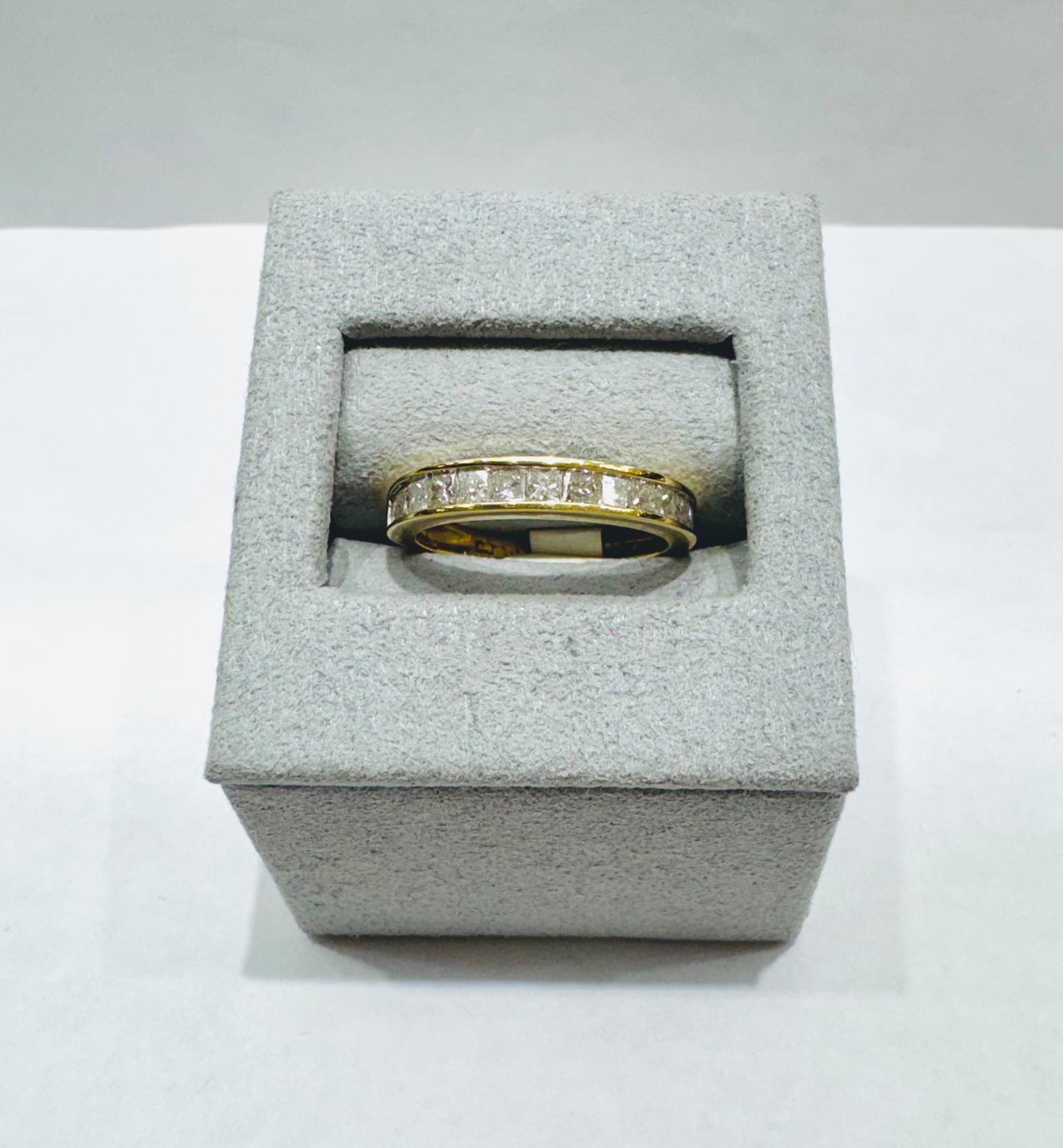 14K GOLD NATURAL DIAMOND WEDDING BAND 0.75CTW, SIZE: 6.5