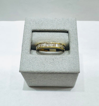 14K GOLD NATURAL DIAMOND WEDDING BAND 0.75CTW, SIZE: 6.5