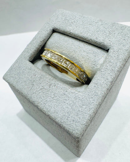 14K GOLD NATURAL DIAMOND WEDDING BAND 0.75CTW, SIZE: 6.5