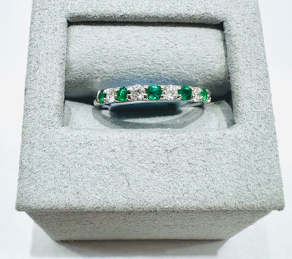 14K WHITE GOLD NATURAL DIAMOND WEDDING BAND 0.50CTW, SIZE: 6.5