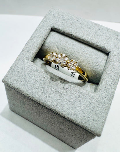 14K GOLD NATURAL DIAMOND WEDDING BAND 0.25CTW, SIZE: 6.5