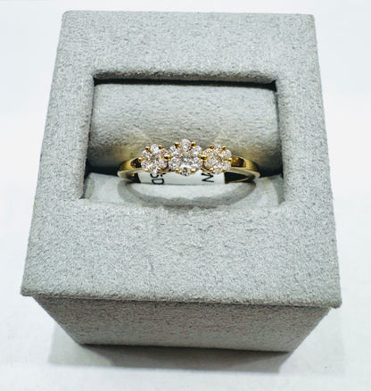 14K GOLD NATURAL DIAMOND WEDDING BAND 0.25CTW, SIZE: 6.5