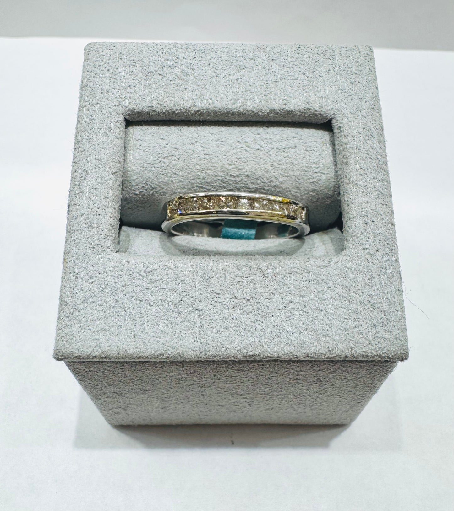PLATINUM NATURAL DIAMOND WEDDING BAND 0.50CT, SIZE: 5