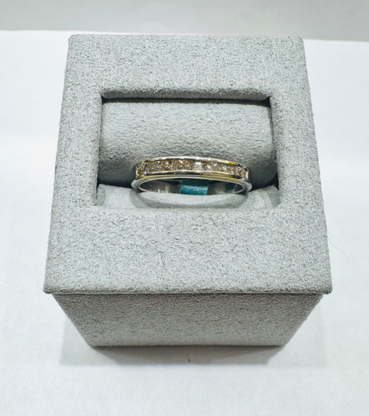 PLATINUM NATURAL DIAMOND WEDDING BAND 0.50CT, SIZE: 5