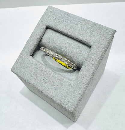 14K WHITE GOLD NATURAL DIAMOND WEDDING BAND 0.50CT, SIZE: 6.5