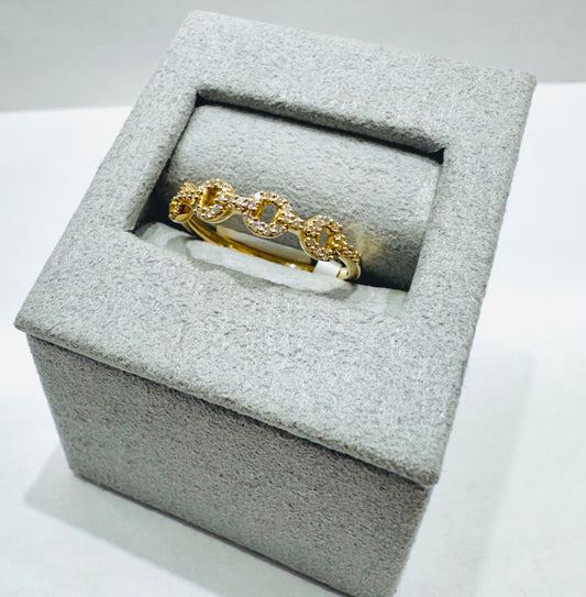 14K GOLD NATURAL DIAMOND WEDDING BAND 0.20CT, SIZE: 6.5