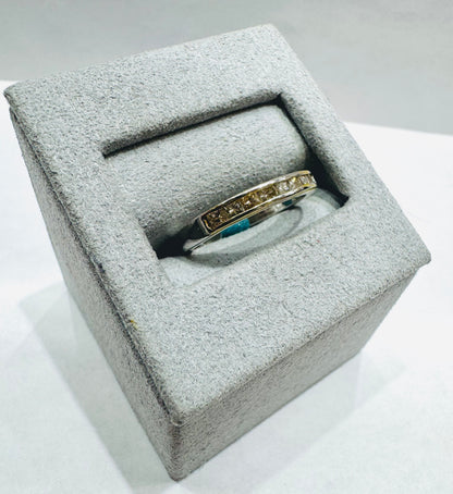 PLATINUM NATURAL DIAMOND WEDDING BAND 0.50CT, SIZE: 5