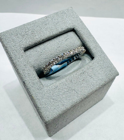 14K WHITE GOLD NATURAL DIAMOND WEDDING BAND, 1.00CTW, SIZE: 6.5