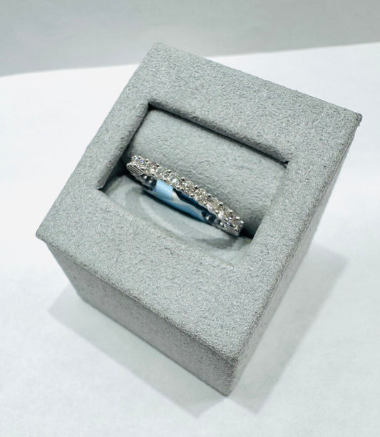 14K WHITE GOLD NATURAL DIAMOND WEDDING BAND, 1.00CTW, SIZE: 6.5