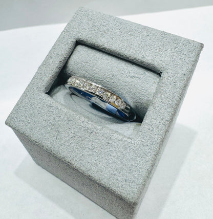 14K WHITE GOLD NATURAL DIAMOND WEDDING BAND 0.25CTW, SIZE: 6.5