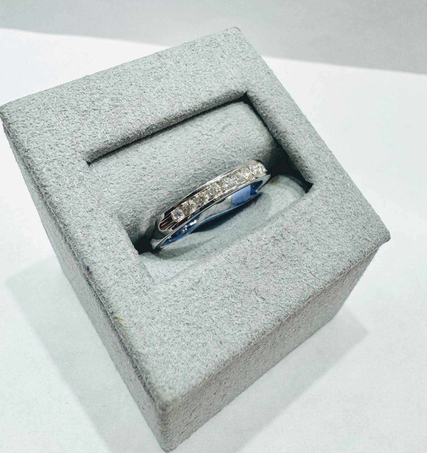 14K WHITE GOLD NATURAL DIAMOND WEDDING BAND 0.25CTW, SIZE: 6.5