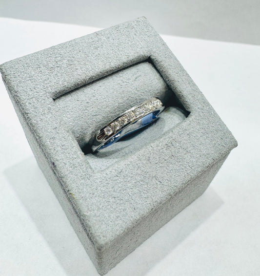 14K WHITE GOLD NATURAL DIAMOND WEDDING BAND 0.25CTW, SIZE: 6.5