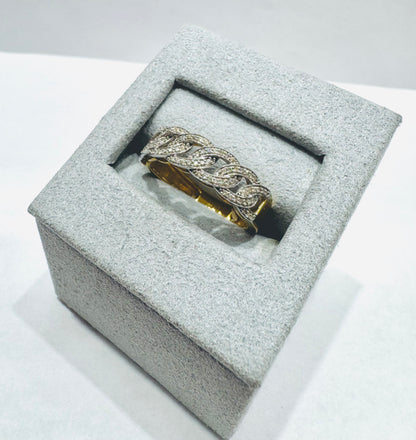 10K GOLD NATURAL DIAMOND WEDDING BAND, SIZE: 7