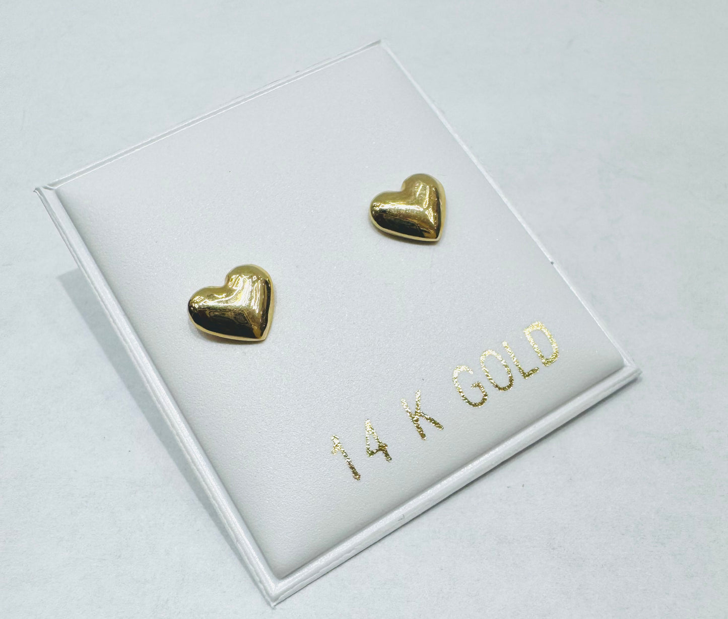 14K GOLD HEART BABY EARRINGS