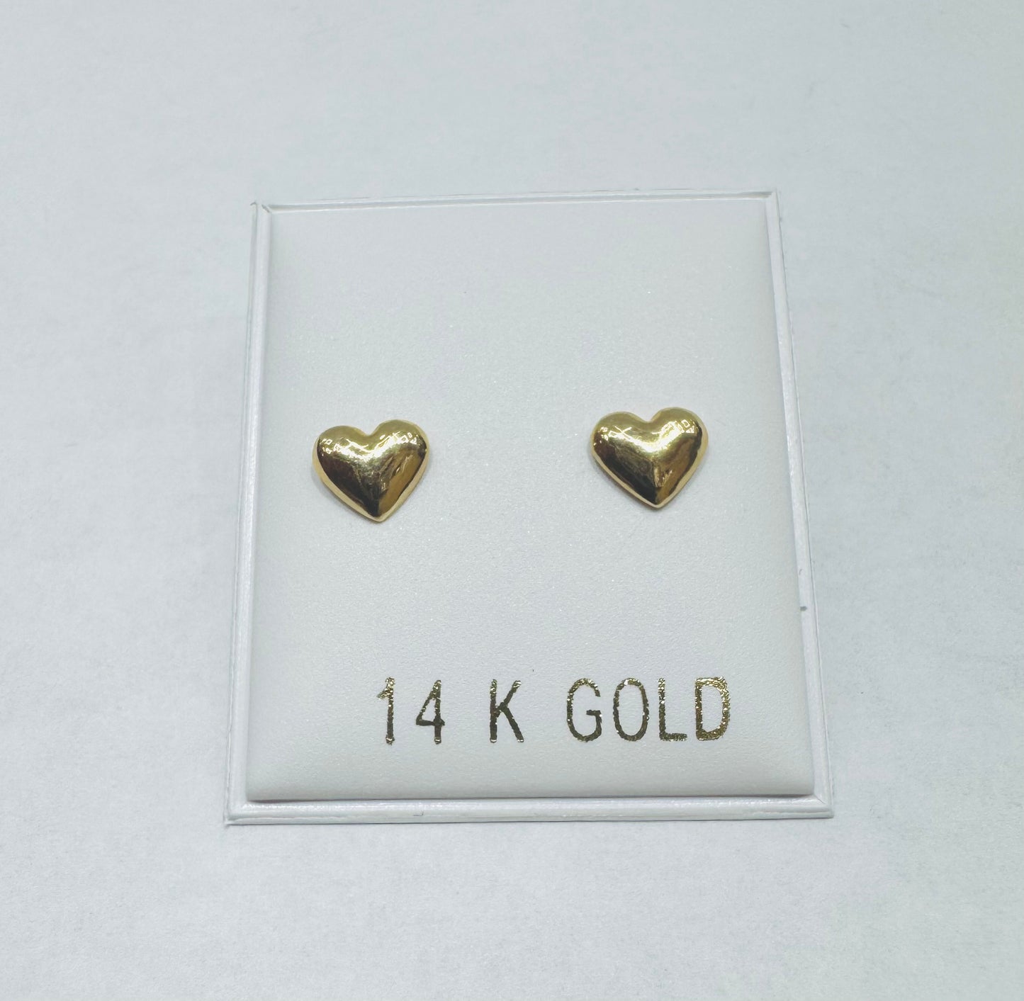 14K GOLD HEART BABY EARRINGS