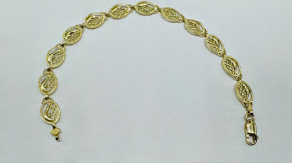 10K GOLD DOLPHIN BRACELET 7”, WEIGHT: 6.3gm