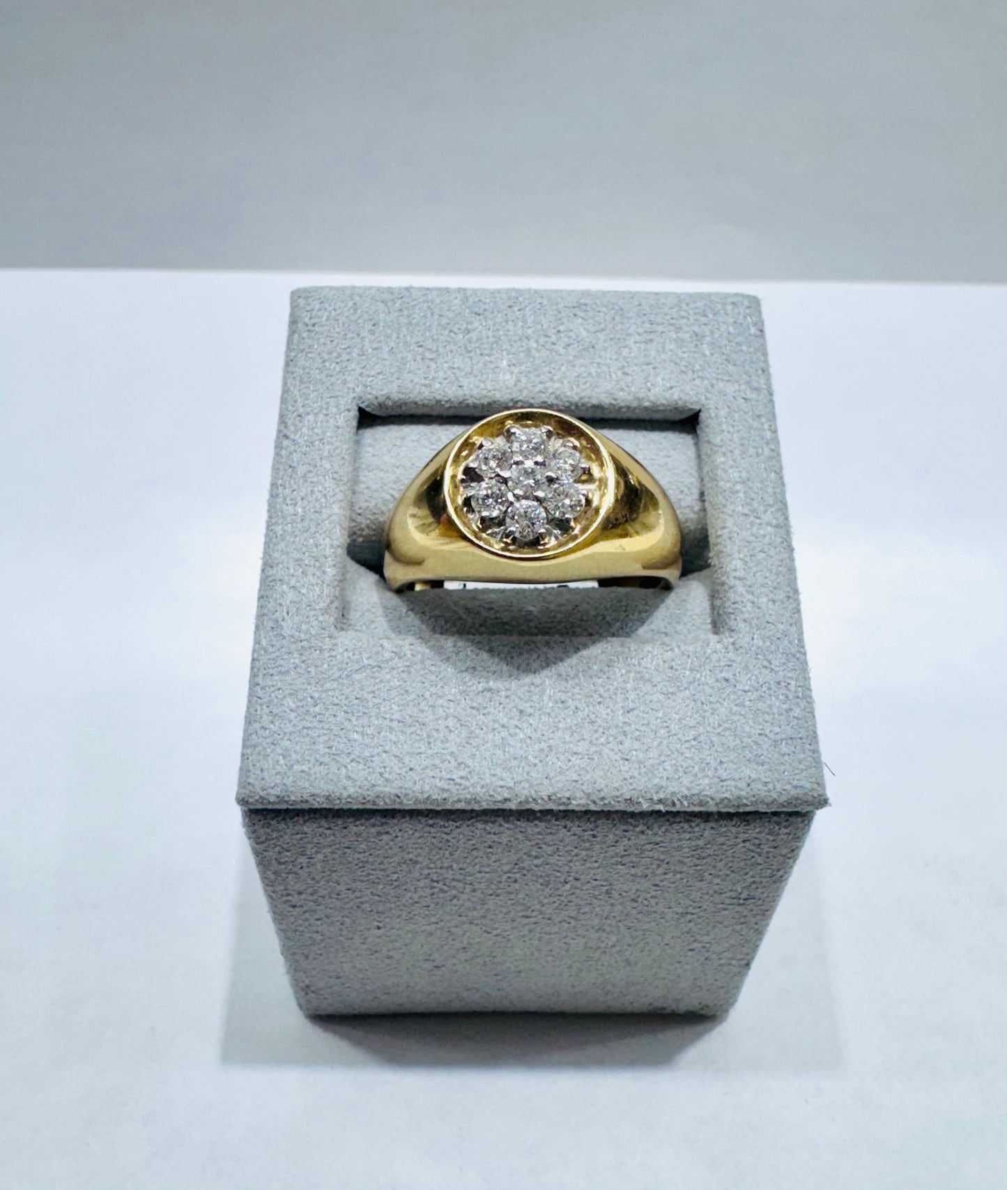 14K GOLD MEN’S NATURAL DIAMOND RING 0.50CT-VS, SIZE: 9