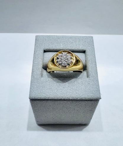 14K GOLD MEN’S NATURAL DIAMOND RING 0.50CT-VS, SIZE: 9