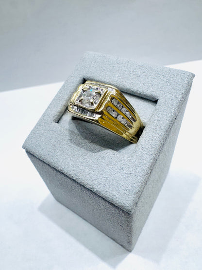 10K GOLD MEN’S NATURAL DIAMOND RING 0.50CT, SIZE: 11.5