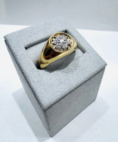 14K GOLD MEN’S NATURAL DIAMOND RING 0.50CT-VS, SIZE: 9