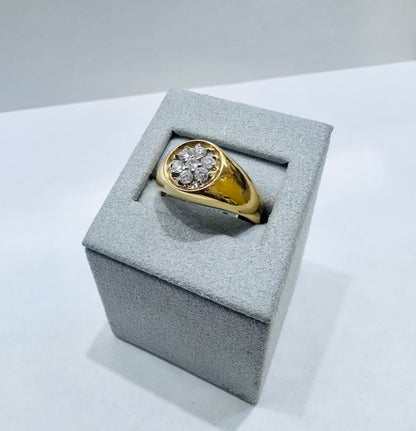 14K GOLD MEN’S NATURAL DIAMOND RING 0.50CT-VS, SIZE: 9