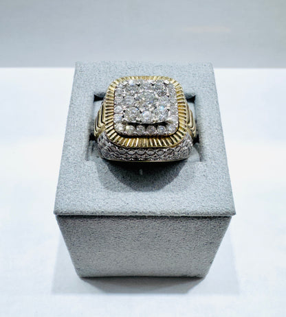 10K GOLD MEN’S NATURAL DIAMOND RING 3.00tw, SIZE: 8.5