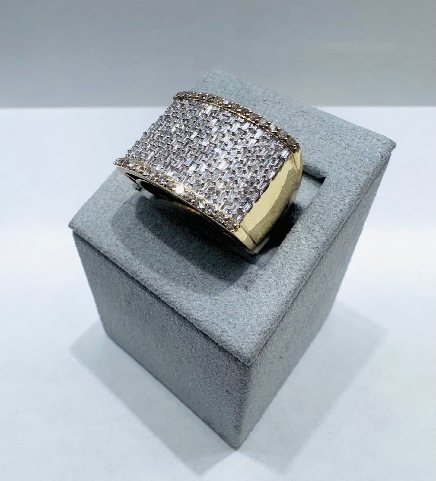 10K GOLD MEN’S NATURAL DIAMOND RING 1.25CTW, SIZE: 10.5