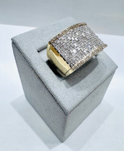 10K GOLD MEN’S NATURAL DIAMOND RING 1.25CTW, SIZE: 10.5