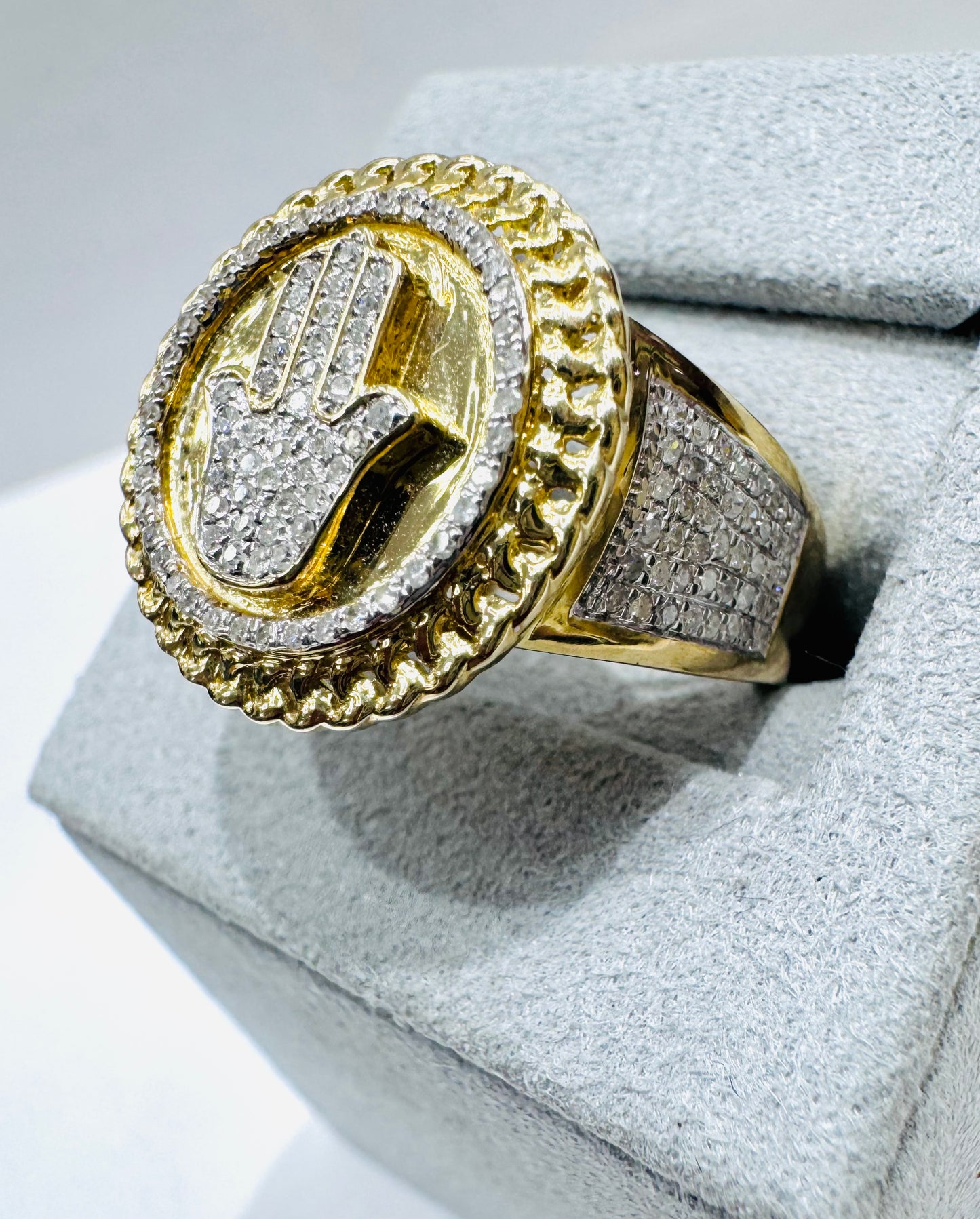 10K GOLD MEN’S NATURAL DIAMOND RING 0.50CT, SIZE: 10