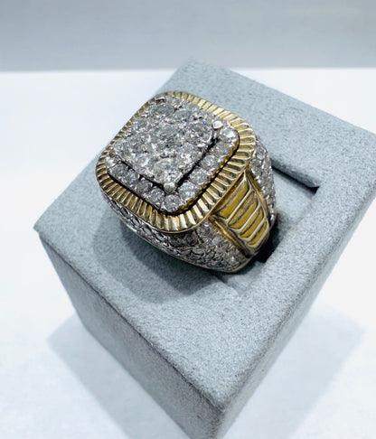 10K GOLD MEN’S NATURAL DIAMOND RING 3.00tw, SIZE: 8.5