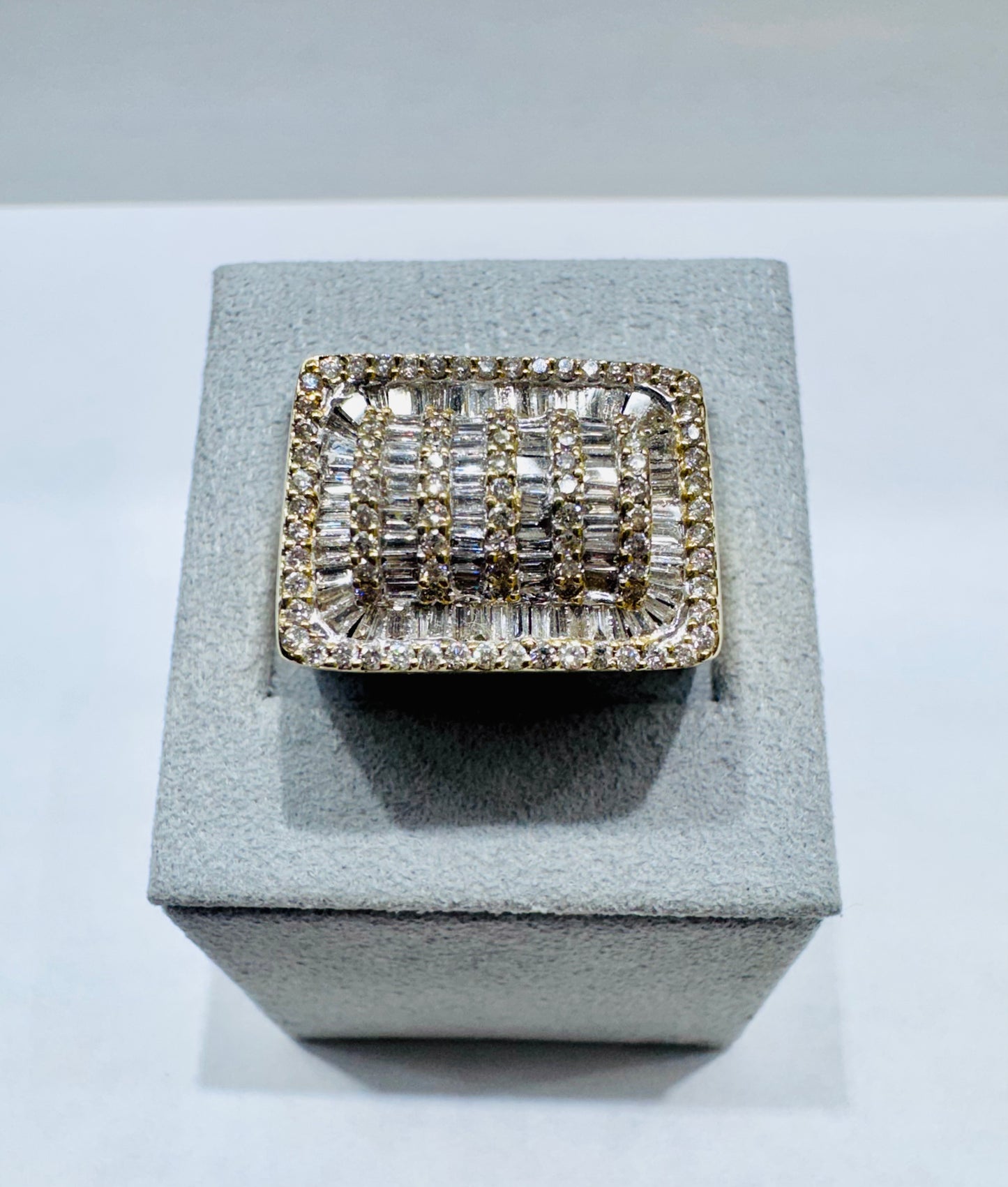 10K GOLD MENS NATURAL DIAMOND RING 1.95CT, SIZE: 10