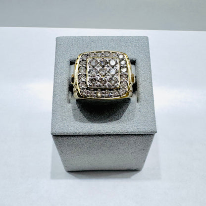 10K GOLD MENS NATURAL DIAMOND RING 2.000CT, SIZE: 10